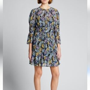 Cinq a Sept June Paradise floral tiered dress